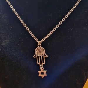 Hand of Miriam/Magen David necklace